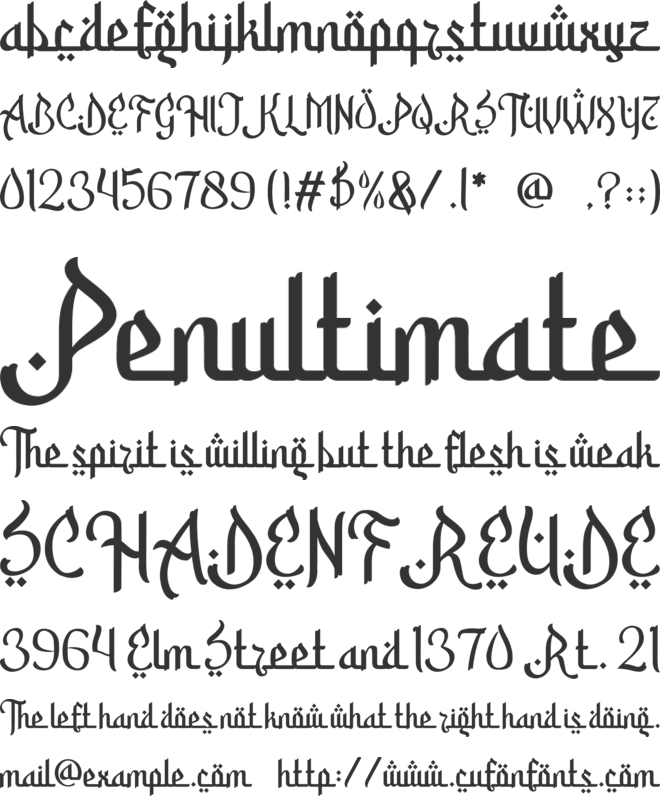 Majidi Mirage font preview