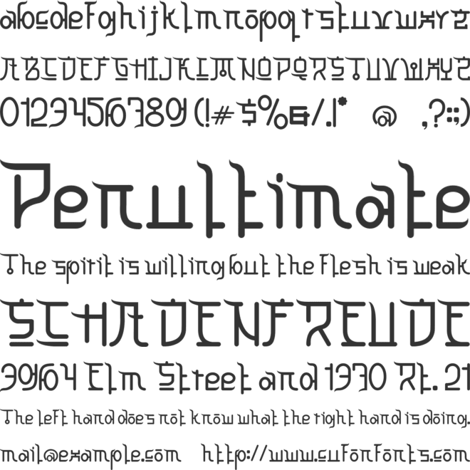 Jada Garden font preview