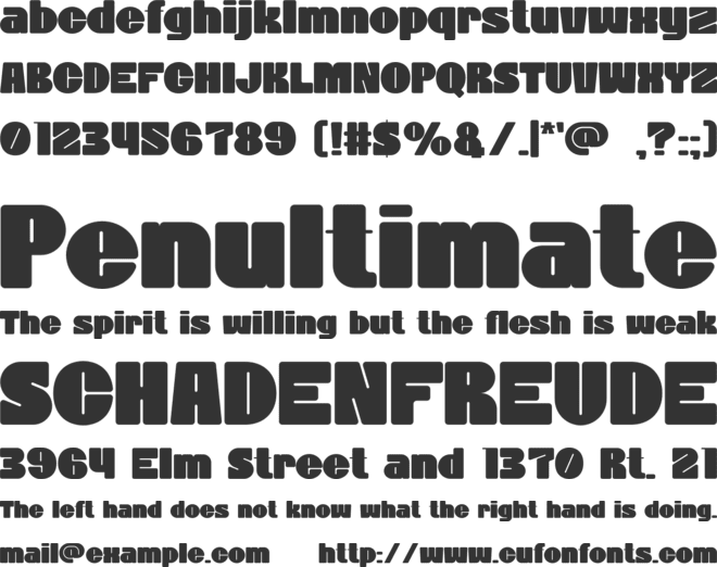 BRADSTER font preview