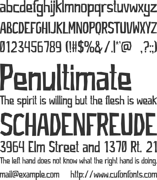 CRAFTEEZ font preview