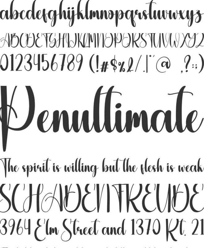 Spookyard font preview