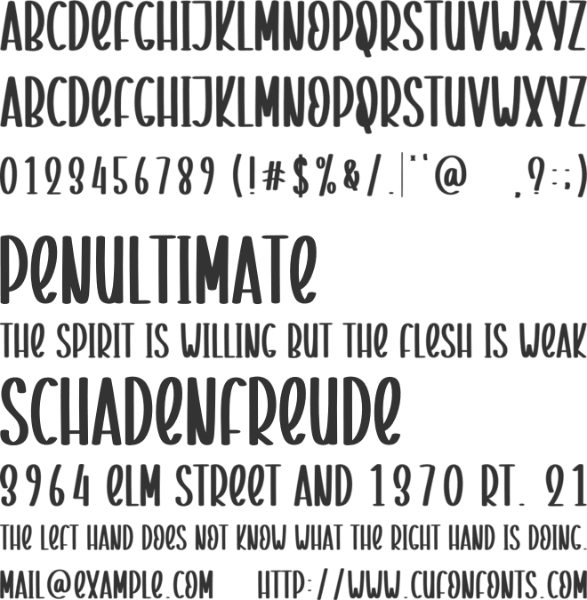 Special Planner font preview