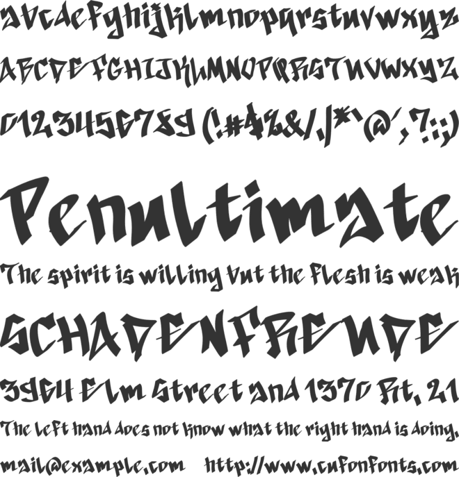 Winter Extreme font preview