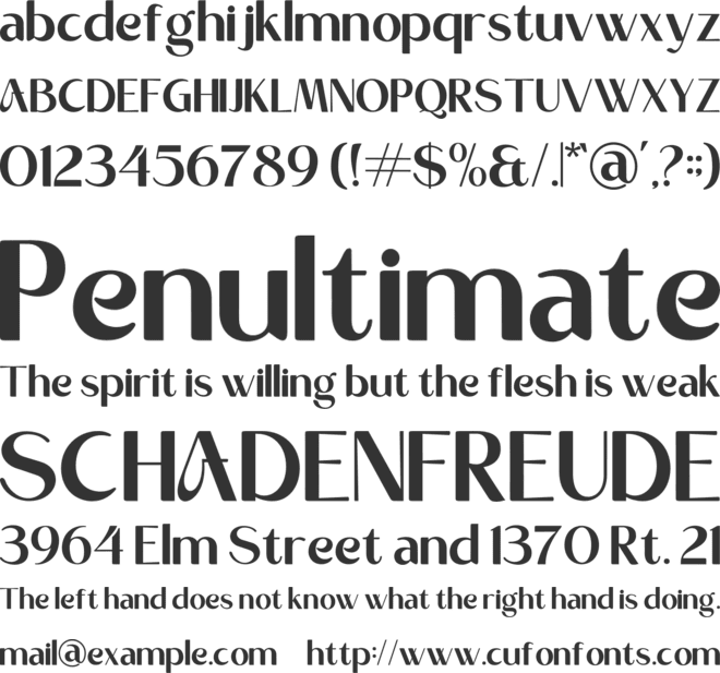 Mancky font preview