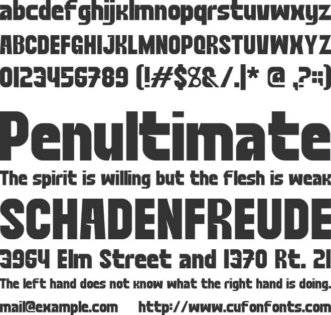 Madane font preview