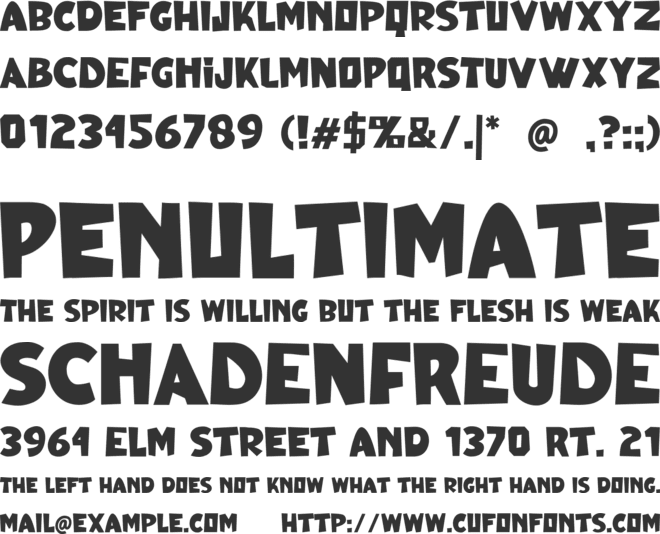 Wiggle font preview