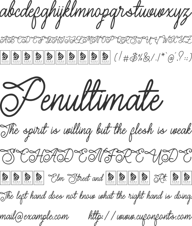 Threads Medalist font preview