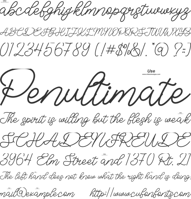 Kalistha Weldone font preview