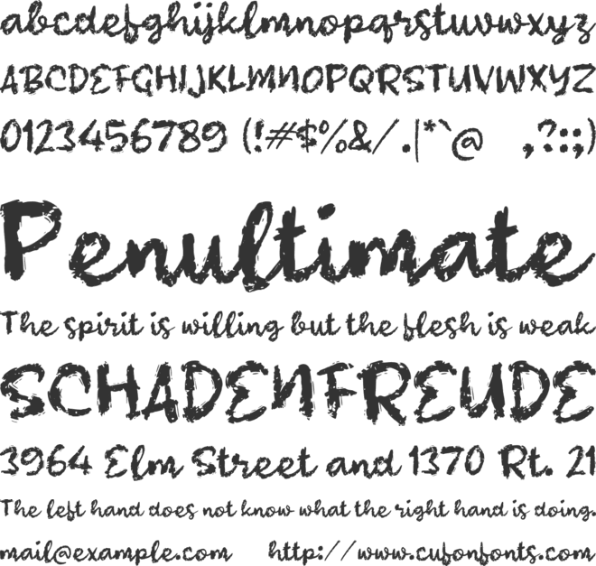 Rab Brush font preview