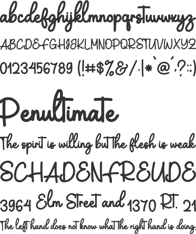 Saturdate font preview