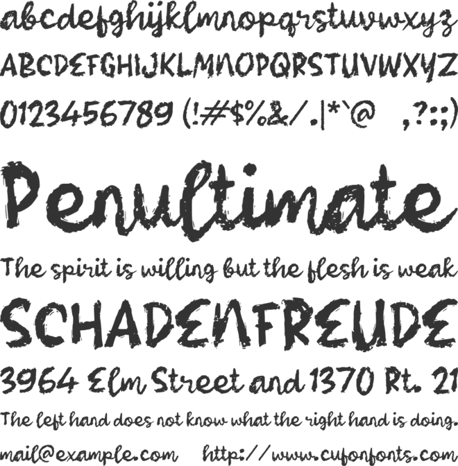 Rabage font preview