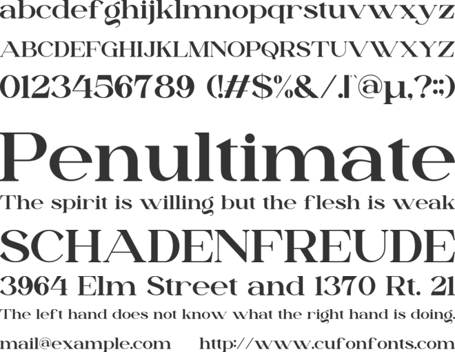 Dailen font preview