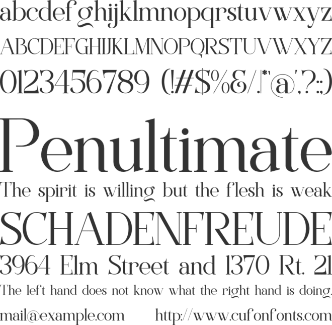 Victoshe font preview