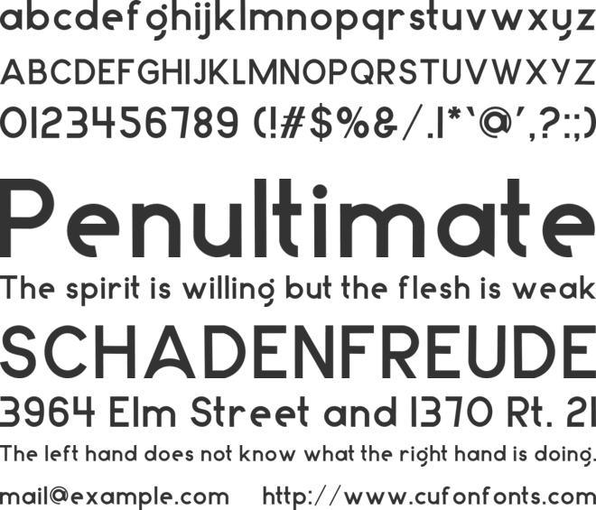 Legand font preview