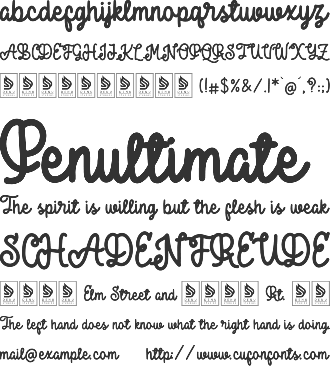 Caspian font preview