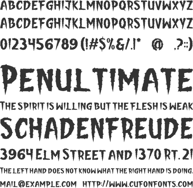 Pumpkin Stare font preview