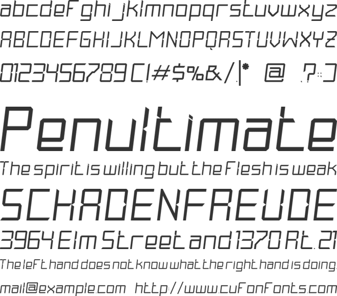 Nitro Nova font preview