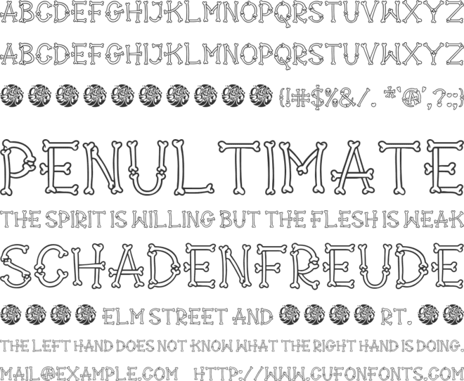 Groovy Skltns font preview