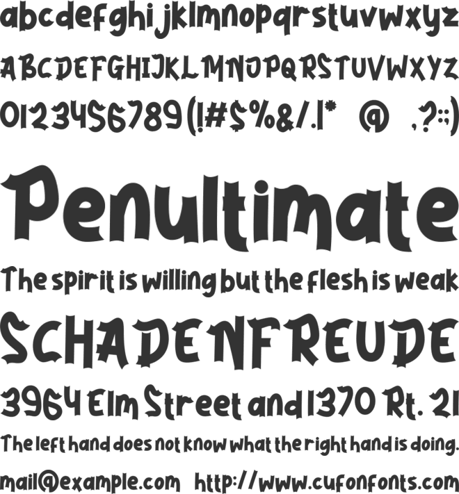 Modern Bauble Bliss font preview