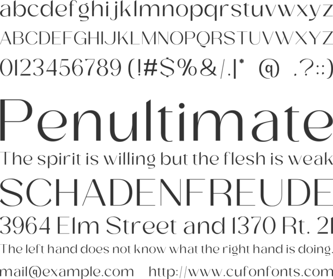 Zelltin font preview