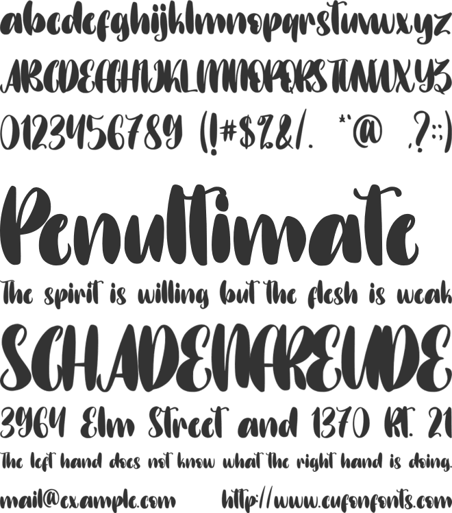 Springe - Personal Use font preview