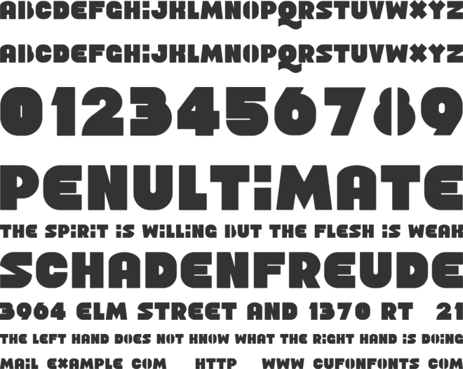 Tarawera font preview