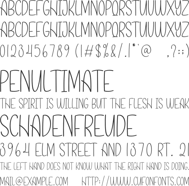 Creatland font preview