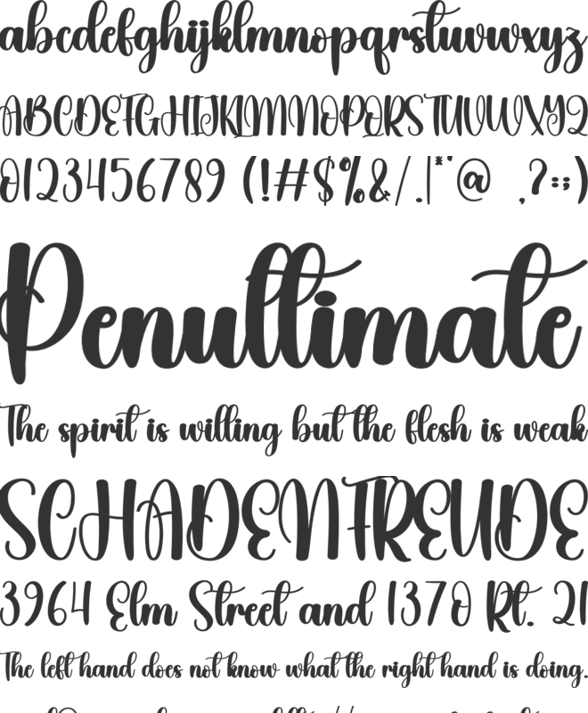 Children font preview