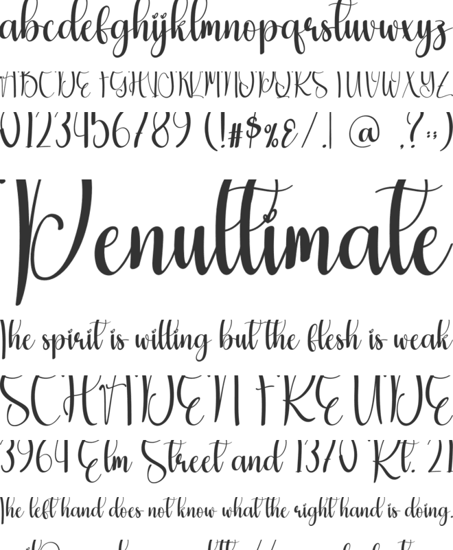 Artnical font preview