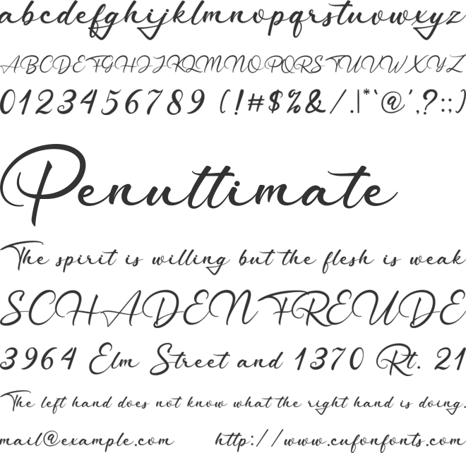 Patrigan font preview