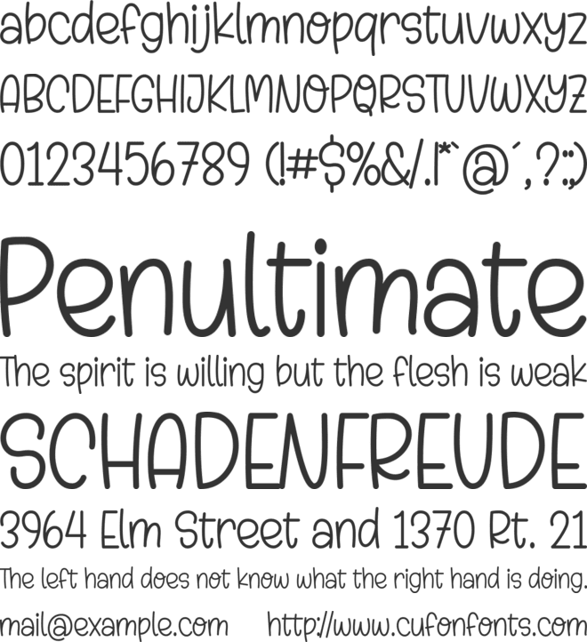 Twinkle Sunday font preview