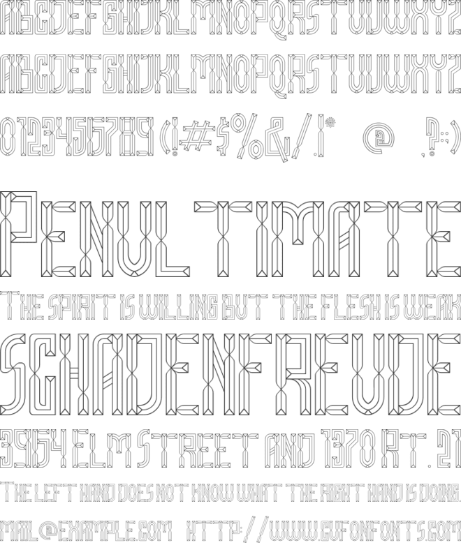 Pyra Maze font preview