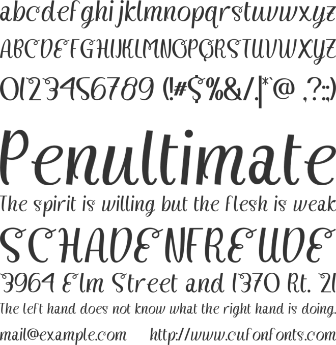 Saloma font preview