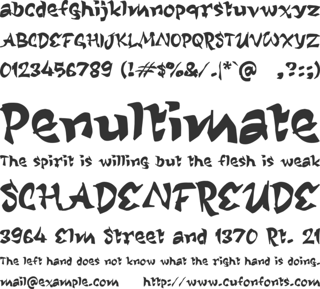 Rabner Dragon font preview