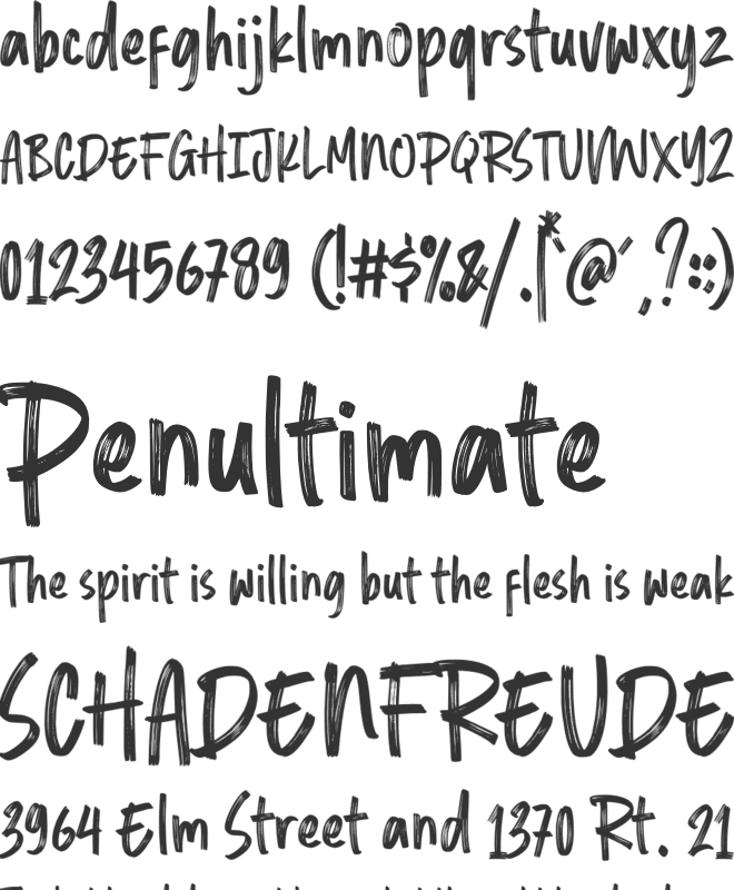 Rocklist Brush font preview