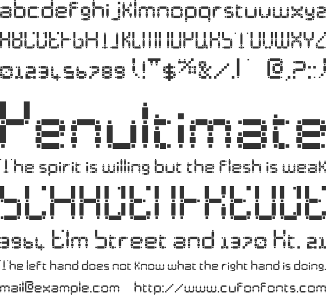 Transformer font preview