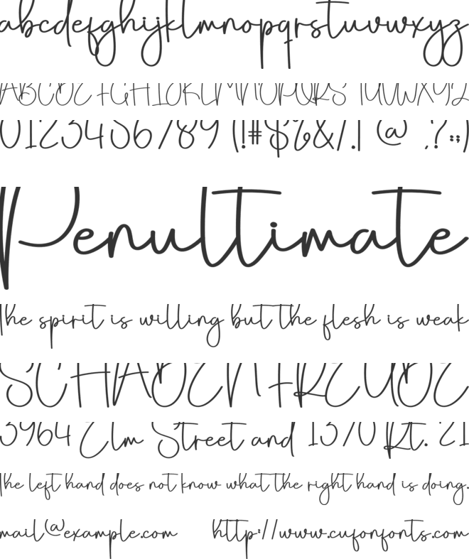 Happy October font preview