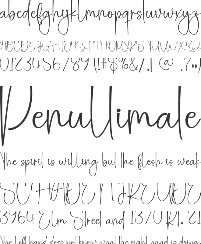 Breathine font preview