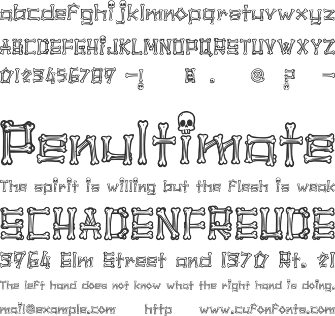 Selangka font preview