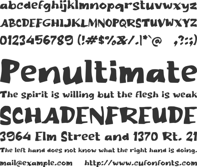 Rabudal font preview