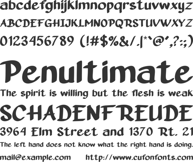 SWEET MOUTH font preview