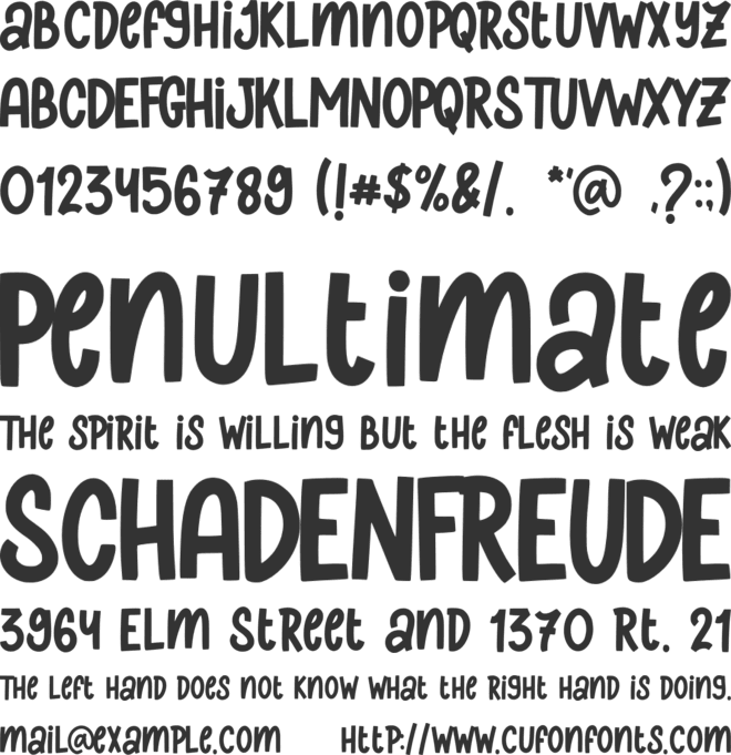 Rack Cute - Personal Use font preview