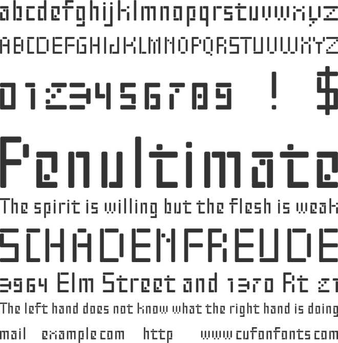 Zerpixl Volt font preview