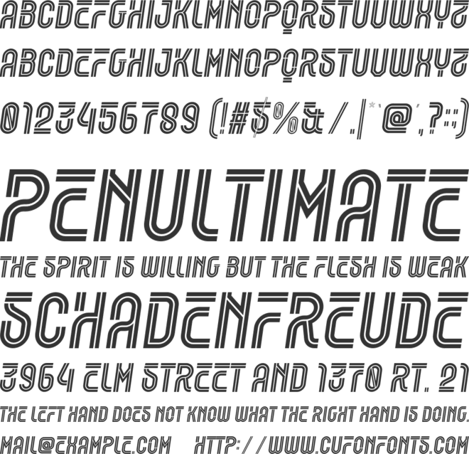 Engine Brake font preview