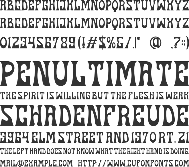 Spectrum Spiral font preview