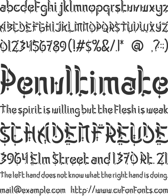 Stormsong font preview