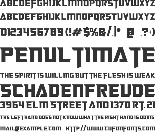 Turbo Type font preview