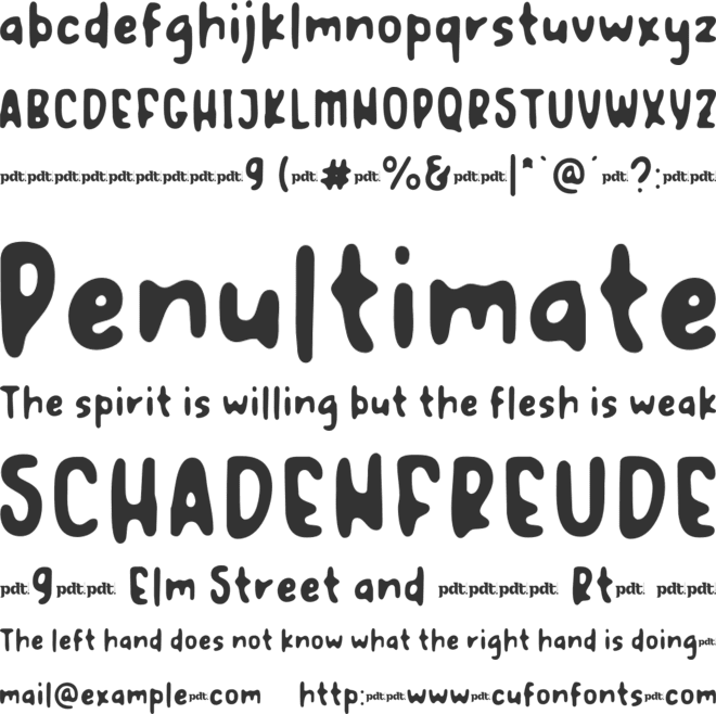 CHORUN trial font preview