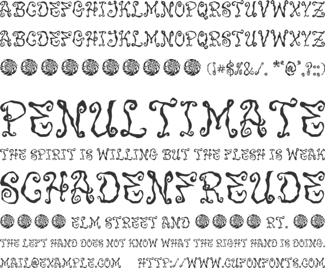 Groovy Wonka font preview