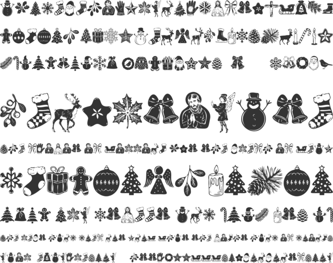 Last Christmas Symbols PERSONA font preview